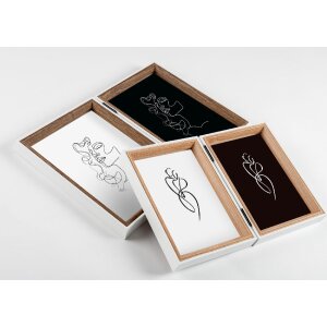 Walther Silhouette Ramă Foto Dublă Alb/Natural Lemn