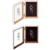Walther Silhouette Ramă Foto Dublă Alb/Natural Lemn