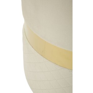 Set de 2 hocker cu spațiu de stocare Mauro Ferretti Sheffild, cremă