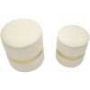 Set de 2 hocker cu spațiu de stocare Mauro Ferretti Sheffild, cremă