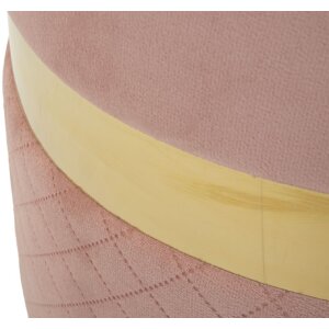 Mauro Ferretti Sitzhocker 2 teilig Set Sheffild Ø 37x42 Ø 28x35 cm rosa