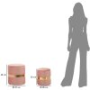 Mauro Ferretti Sitzhocker 2 teilig Set Sheffild Ø 37x42 Ø 28x35 cm rosa