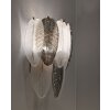 Mauro Ferretti Leafy - Lampă de perete argintiu-alb, sticlă și fier, 3xE14