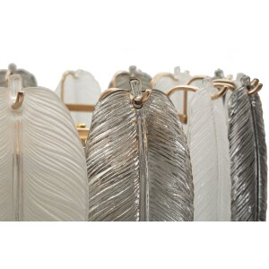 Mauro Ferretti Deckenleuchte Leafy Glas Eisen multicolor Ø 60x40-87 cm 9xE14