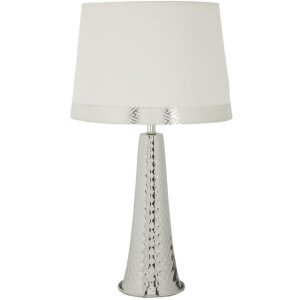 Mauro Ferretti Tischleuchte Tower Eisen Stoff silber...