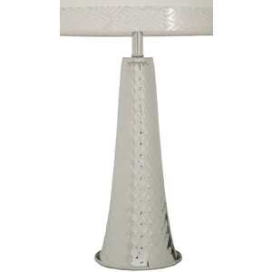Mauro Ferretti Tischleuchte Tower Eisen Stoff silber...