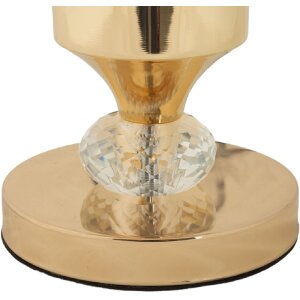 Lampă de masă Mauro Ferretti Gipsy auriu-alb, 30x52 cm, E27