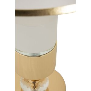 Lampă de masă Mauro Ferretti Gipsy auriu-alb, 30x52 cm, E27