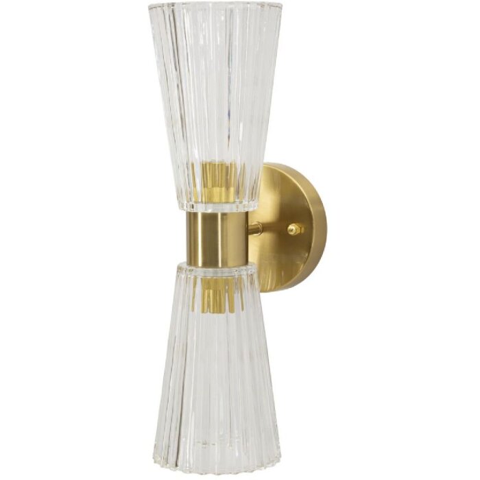 Mauro Ferretti Aplica de Perete Prague Auriu Transparent 11x16x40 cm