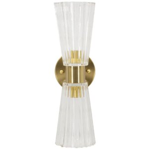 Mauro Ferretti Aplica de Perete Prague Auriu Transparent 11x16x40 cm