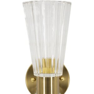 Mauro Ferretti Aplica de Perete Prague Auriu Transparent 11x16x40 cm