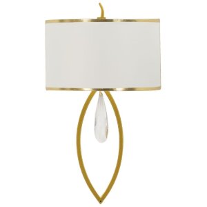 Mauro Ferretti Wandleuchte Vienna Eisen Stoff gold...