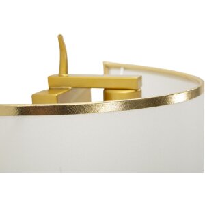 Mauro Ferretti Wandleuchte Vienna Eisen Stoff gold weiß 26x15x50 cm E14