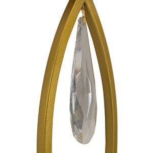 Mauro Ferretti Wandleuchte Vienna Eisen Stoff gold weiß 26x15x50 cm E14