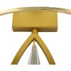 Mauro Ferretti Wandleuchte Vienna Eisen Stoff gold weiß 26x15x50 cm E14