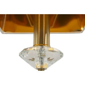 Mauro Ferretti Wandleuchte Salzburg Eisen Glas Stoff gold weiß 18x24x40 cm E14