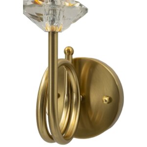 Mauro Ferretti Wandleuchte Salzburg Eisen Glas Stoff gold weiß 18x24x40 cm E14