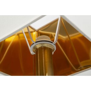 Mauro Ferretti Wandleuchte Salzburg Eisen Glas Stoff gold weiß 18x24x40 cm E14