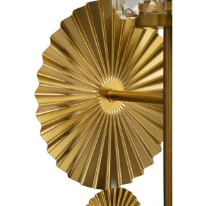 Mauro Ferretti Lampă de Perete Tirana 20x17x47 cm, 2xE14 – Auriu/Transparent