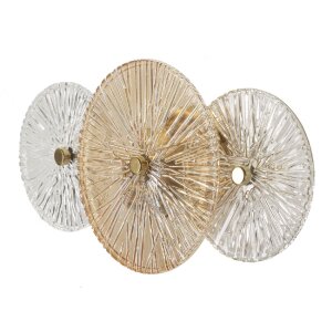 Mauro Ferretti Osaka Lampă de Perete Sticlă Fier 42x8x20 cm 2xE14