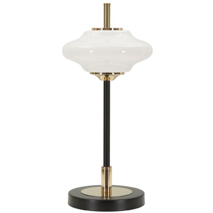 Mauro Ferretti Tischleuchte Vintage Glas Eisen Ø22x46 cm E14 ohne Leuchtmittel