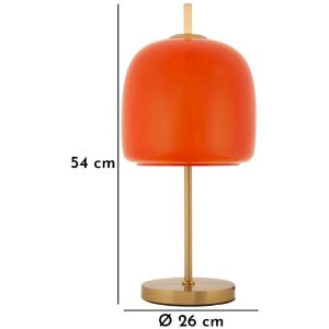 Mauro Ferretti Tischleuchte Oldy Glas Eisen Ø30x16x53 cm E27 ohne Leuchtmittel