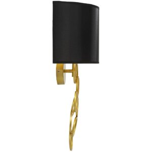 Mauro Ferretti Wandleuchte Rich gold schwarz 30x20x50 cm...