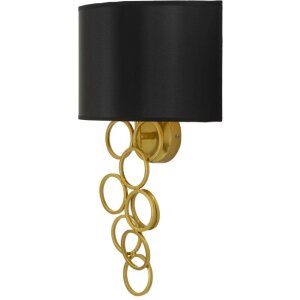 Mauro Ferretti Wandleuchte Rich gold schwarz 30x20x50 cm E27 ohne Leuchtmittel