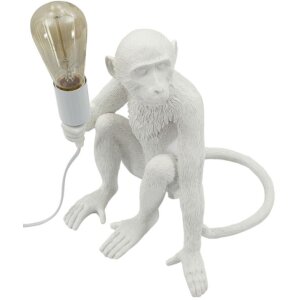 Lampă de masă Mauro Ferretti Maimuță Așezată Alb 33x33x32 cm E27