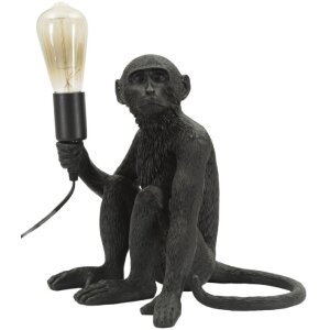 Mauro Ferretti Tischleuchte Affe sitzend schwarz 33x33x32...