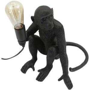 Lampă de masă Maimuță Așezată Negru 33x33x32 cm Mauro Ferretti