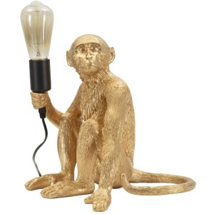 Mauro Ferretti Tischleuchte Affe sitzend gold 33x33x32 cm...