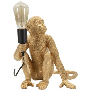 Mauro Ferretti Tischleuchte Affe sitzend gold 33x33x32 cm...