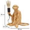 Mauro Ferretti Tischleuchte Affe sitzend gold 33x33x32 cm E27 ohne Leuchtmittel