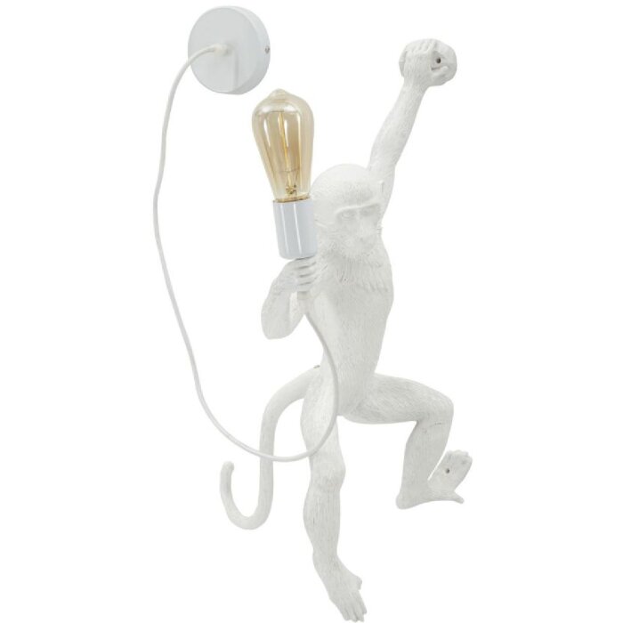 Mauro Ferretti Wandleuchte Affe weiß 32x32x64 cm E27 ohne Leuchtmittel