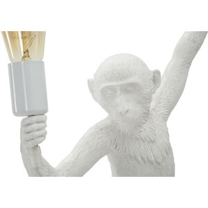 Mauro Ferretti Wandleuchte Affe weiß 32x32x64 cm E27 ohne Leuchtmittel