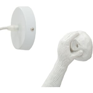 Mauro Ferretti Wandleuchte Affe weiß 32x32x64 cm E27 ohne Leuchtmittel