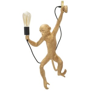 Mauro Ferretti Aplica de Perete Maimuță Auriu 32x32x64 cm E27