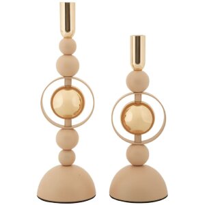 Mauro Ferretti Kerzenhalter Saturn rosa – 2er-Set...