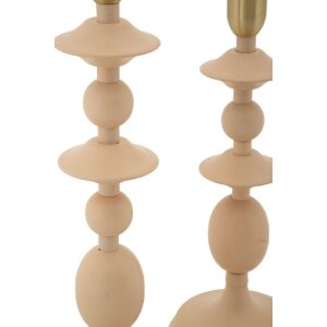 Mauro Ferretti Kerzenhalter Gemini rosa – 2er-Set Ø 10x29 cm und Ø 10x33 cm