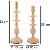 Mauro Ferretti Kerzenhalter Gemini rosa – 2er-Set Ø 10x29 cm und Ø 10x33 cm