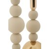 Mauro Ferretti Kerzenhalter Bolly creme – 2er-Set Ø 10x24 cm und Ø 10x29,5 cm