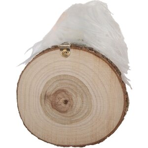 Clayre & Eef 66295 Wandhaken Filzhund 11x15x14 cm Weiß und Braun