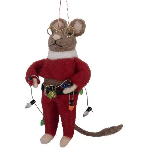 Clayre & Eef 66299 Dekoration Hänger Filzmaus...