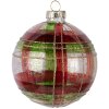 Clayre & Eef 6GL5178 Christbaumkugel Ø 8x8 cm Rot Goldfarbig