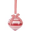 Clayre & Eef 6GL5180 Christbaumkugel Rot & Weiß Ø 8 cm