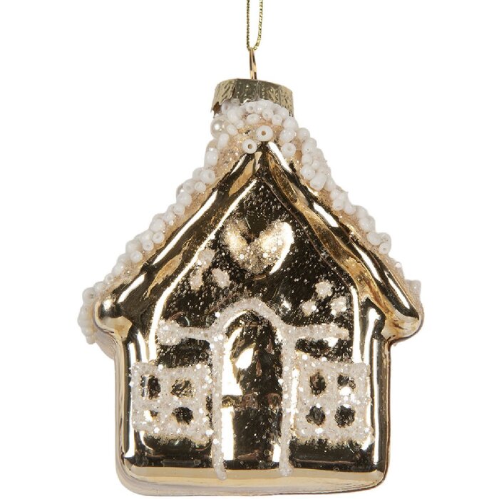 Clayre & Eef 6GL5268 Weihnachtsanhänger 7x7x9 cm Gold