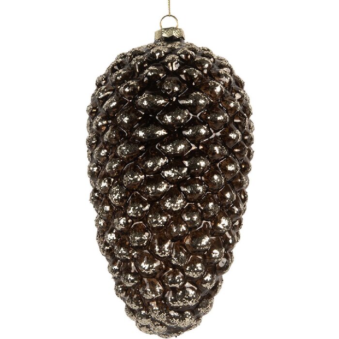 Clayre & Eef Ornament de Crăciun Ø 12x24 cm Argintiu