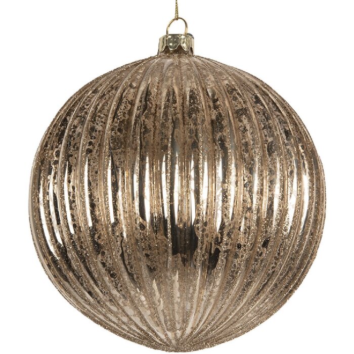 Clayre & Eef Ornament de Crăciun Transparent Argintiu 15 cm