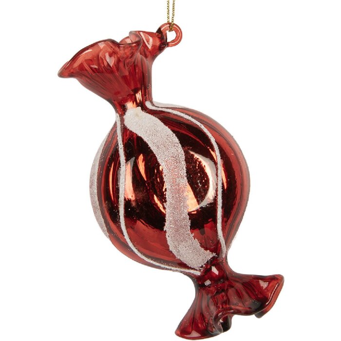 Clayre & Eef 6GL5282 Ornament Crăciun Sticlă 5x4x10 cm